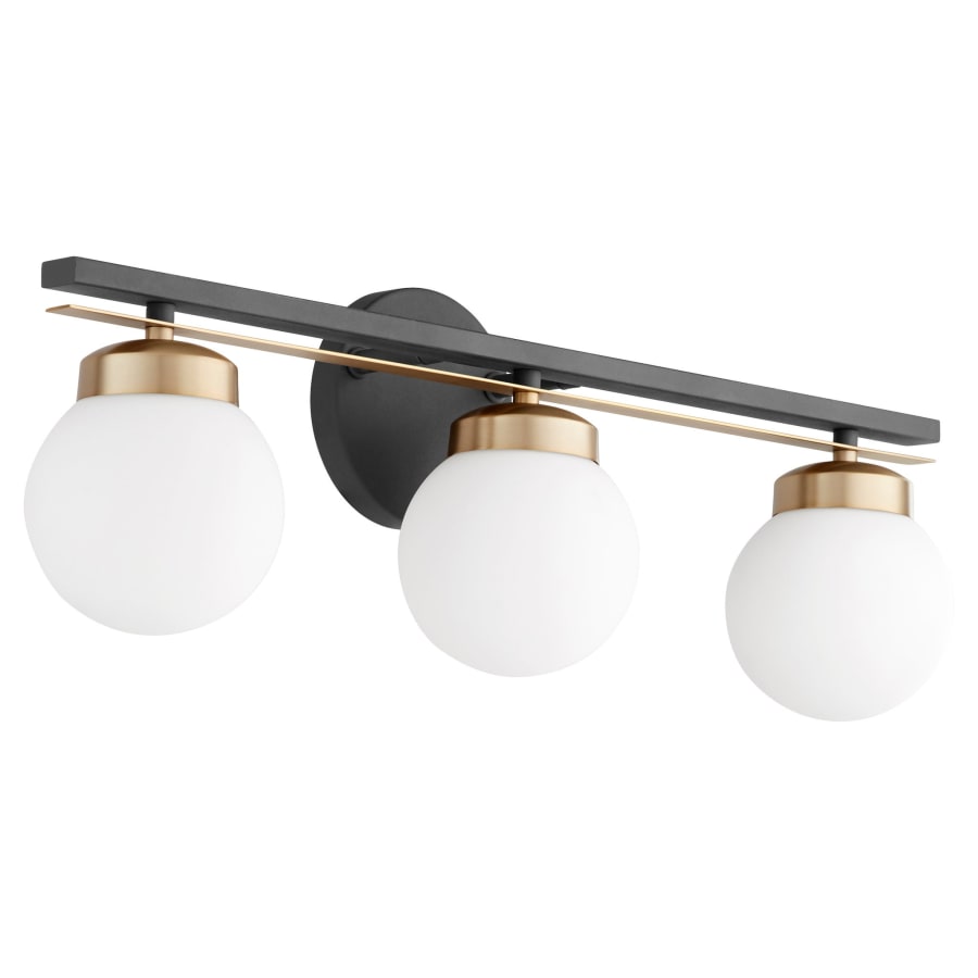 Textured Black / Aged Brass