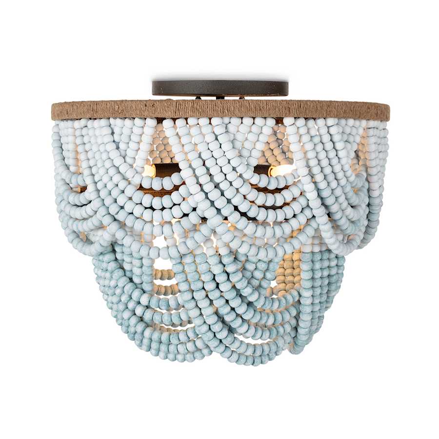 Regina Andrew Lorelei Wood Bead Flush Mount - Thumbnail 5