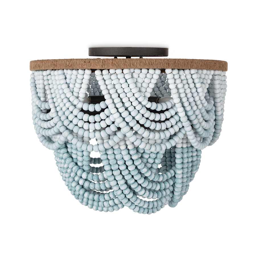 Regina Andrew Lorelei Wood Bead Flush Mount - Thumbnail 3
