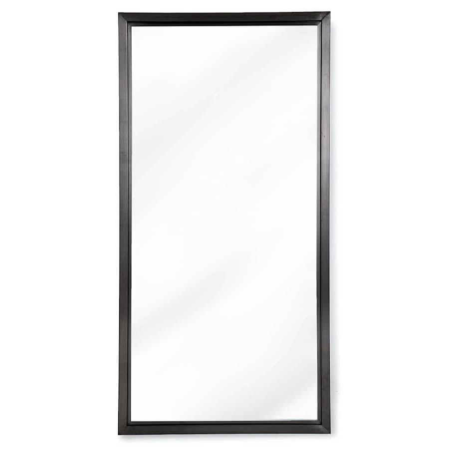 Regina Andrew Rectangle 24"W x 48"H Rectangular Flat Stainless Steel Framed Accent Mirror Blackened Steel