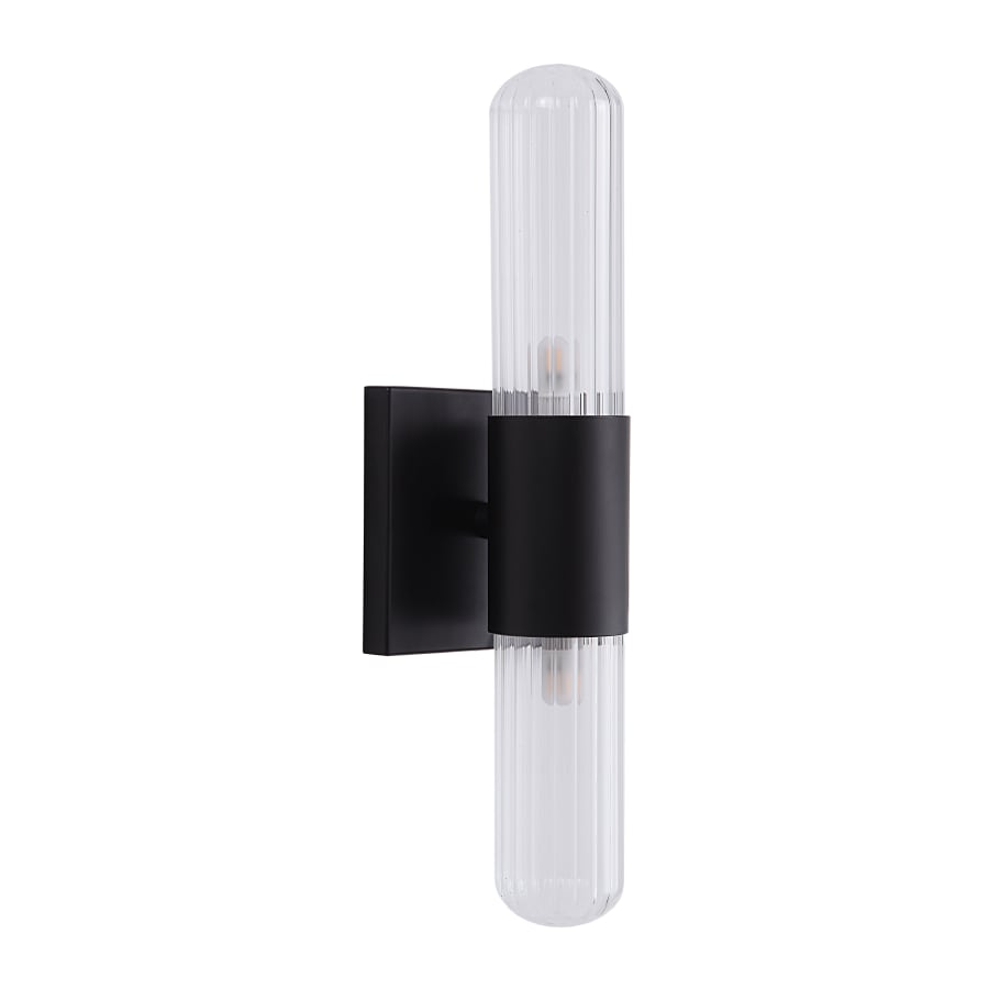 Ren Wil Cyla 2 Light 16" Tall LED Wall Sconce Ribbed Clear