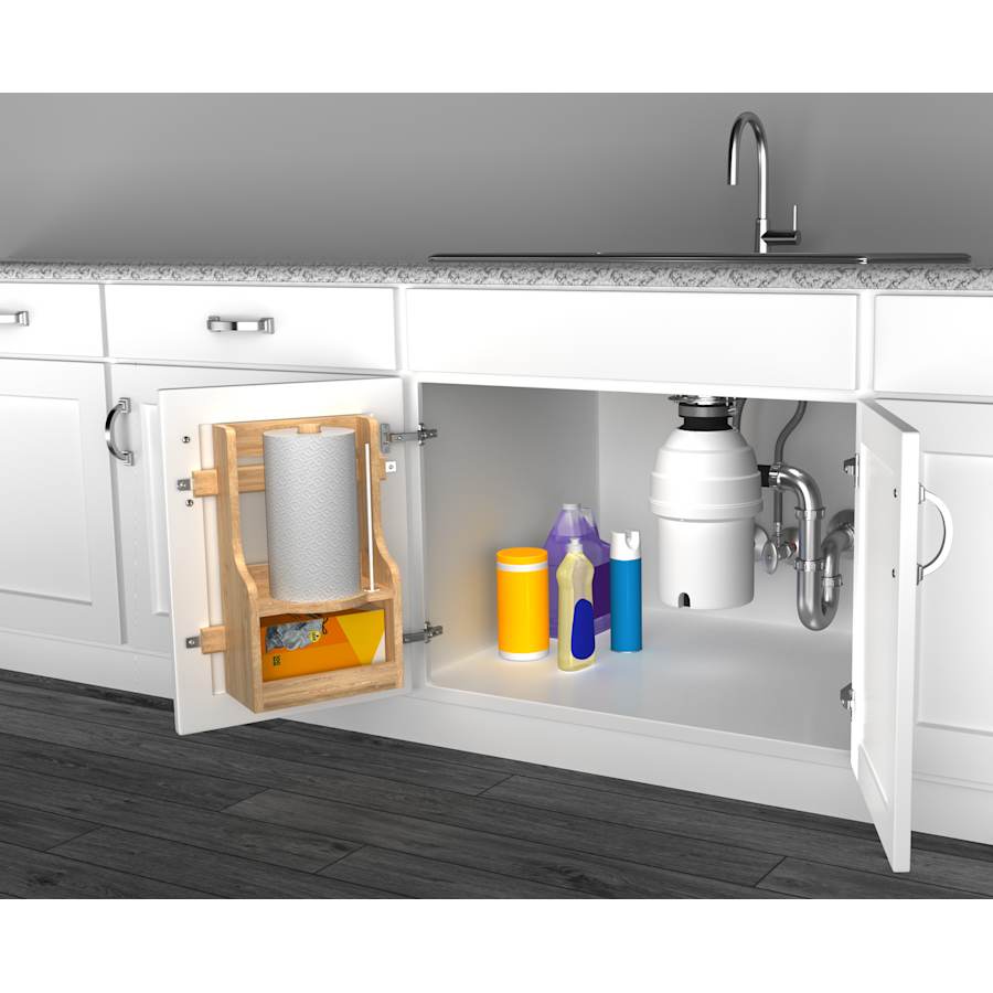 HOT Under Sink In Cabinet Paper Towel Holder Under Cabinet