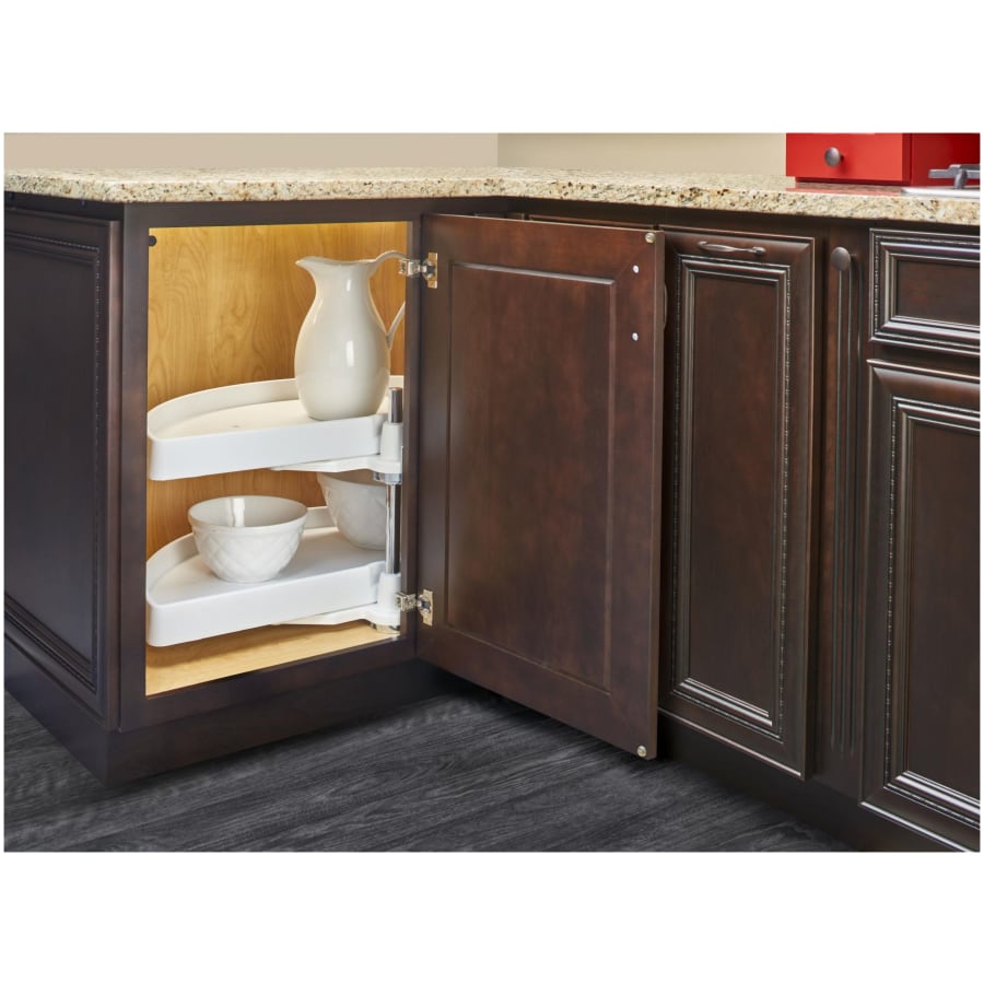 Rev-A-Shelf Classic 2 Tier 33" Half Moon Pivot Lazy Susan - Thumbnail 3