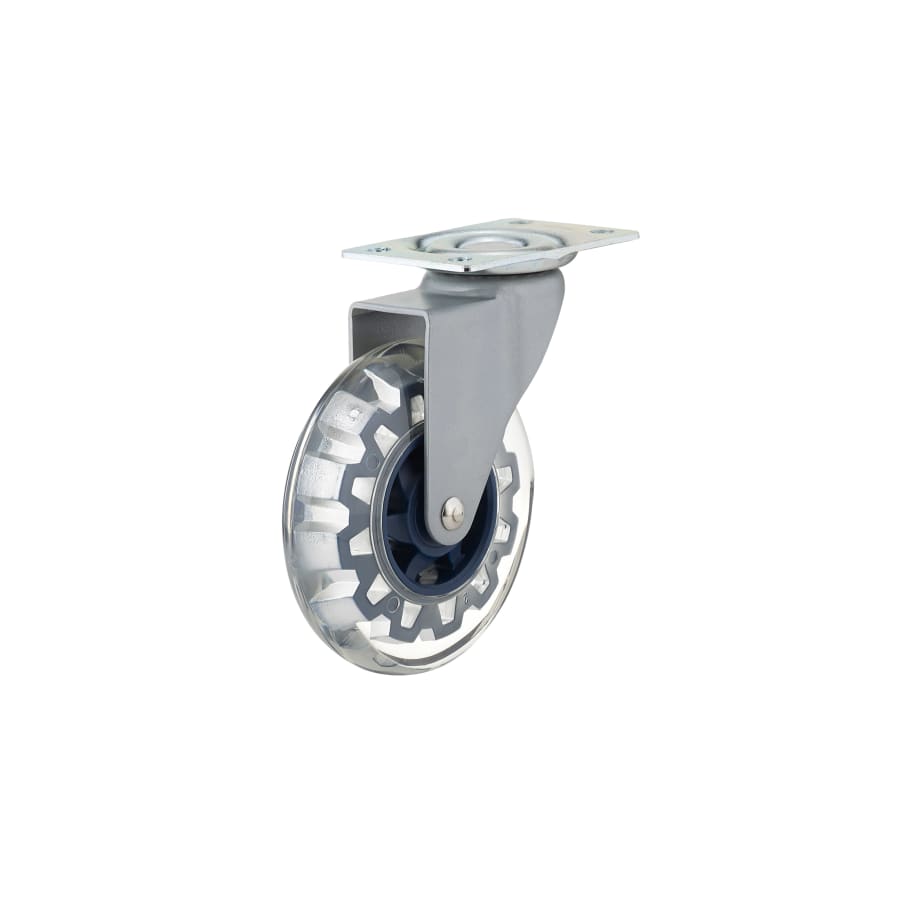 Richelieu 130 lb. Maximum Weight Capacity Swivel Mount Caster Royal Blue / Clear