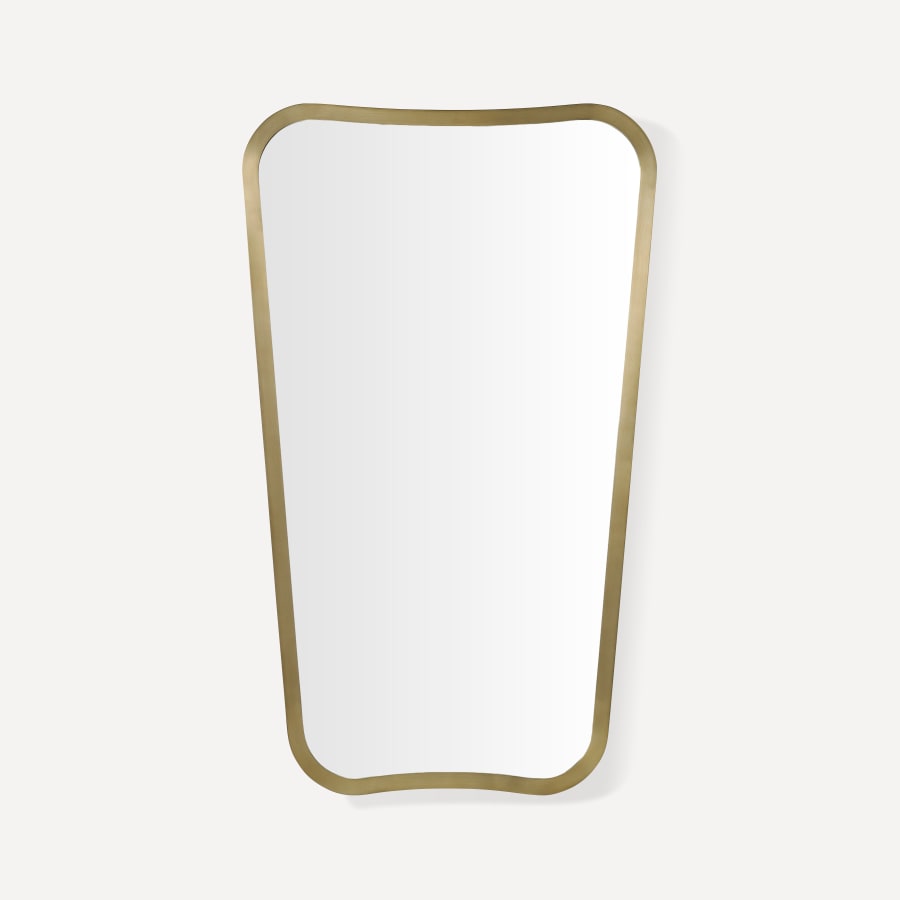 Robern Craft Series 24" W x 40" H Modern Specialty Framed Bathroom Wall Mirror Aged Brass