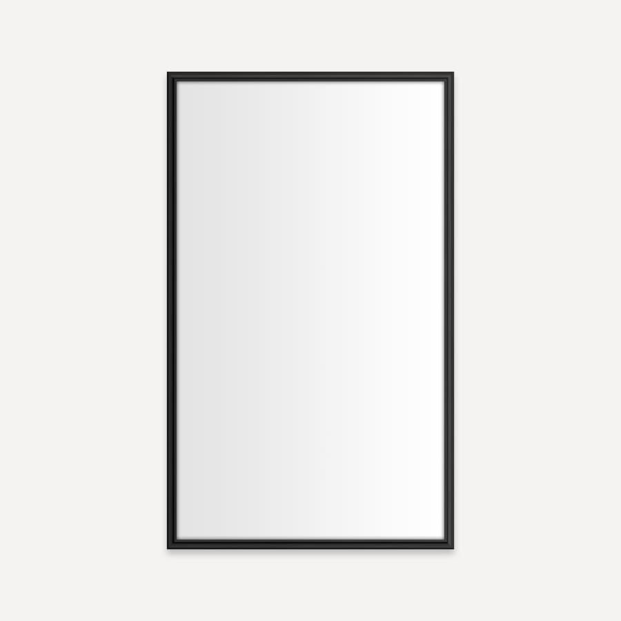 Robern Main Line 23-1/8" W x 39-1/2" H Traditional Rectangular Framed Bathroom Wall Mirror Brushed Black