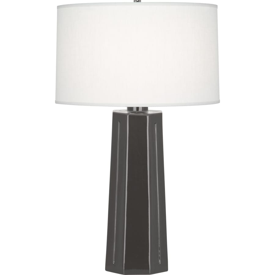 Robert Abbey Mason 26" Column Table Lamp with a Linen Shade Ash