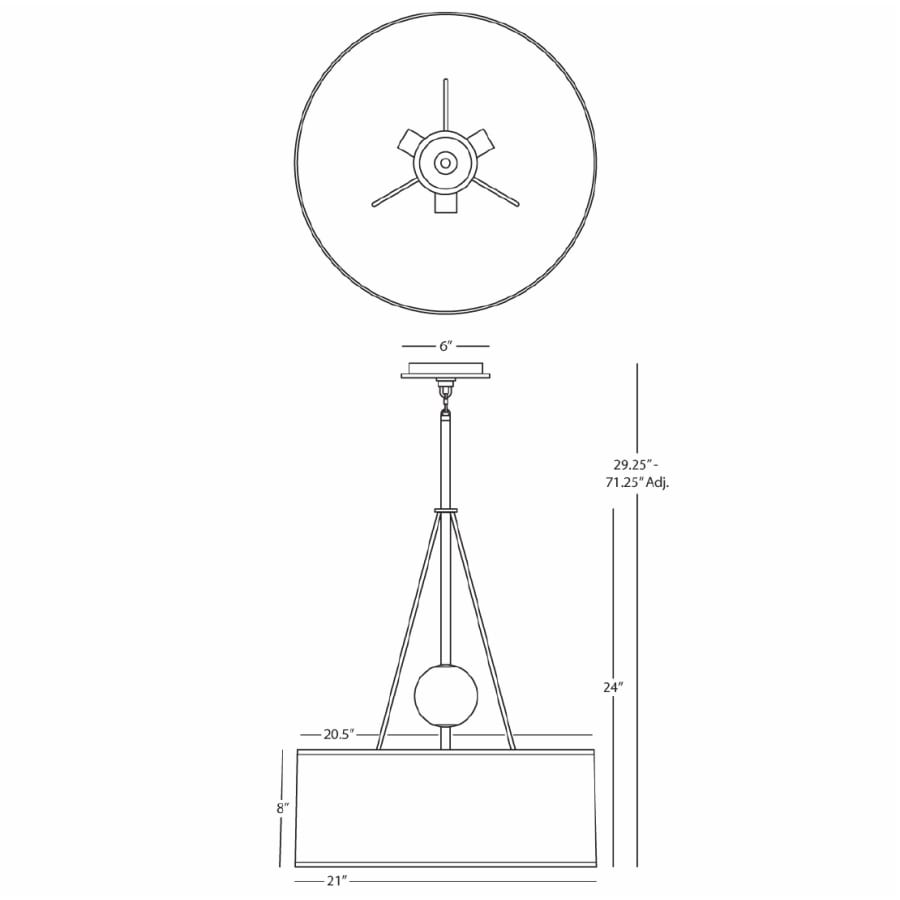 Robert Abbey-Ojai Pendant-Line Drawing