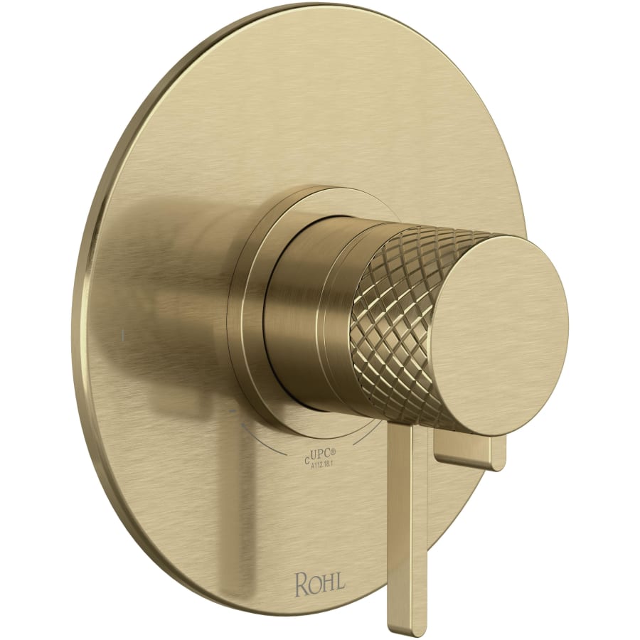 Rohl Tenerife Two Independent Function Thermostatic Valve Trim Only with Single Lever Handle, Integrated Diverter, and Volume Control - Less Rough In Antique Gold