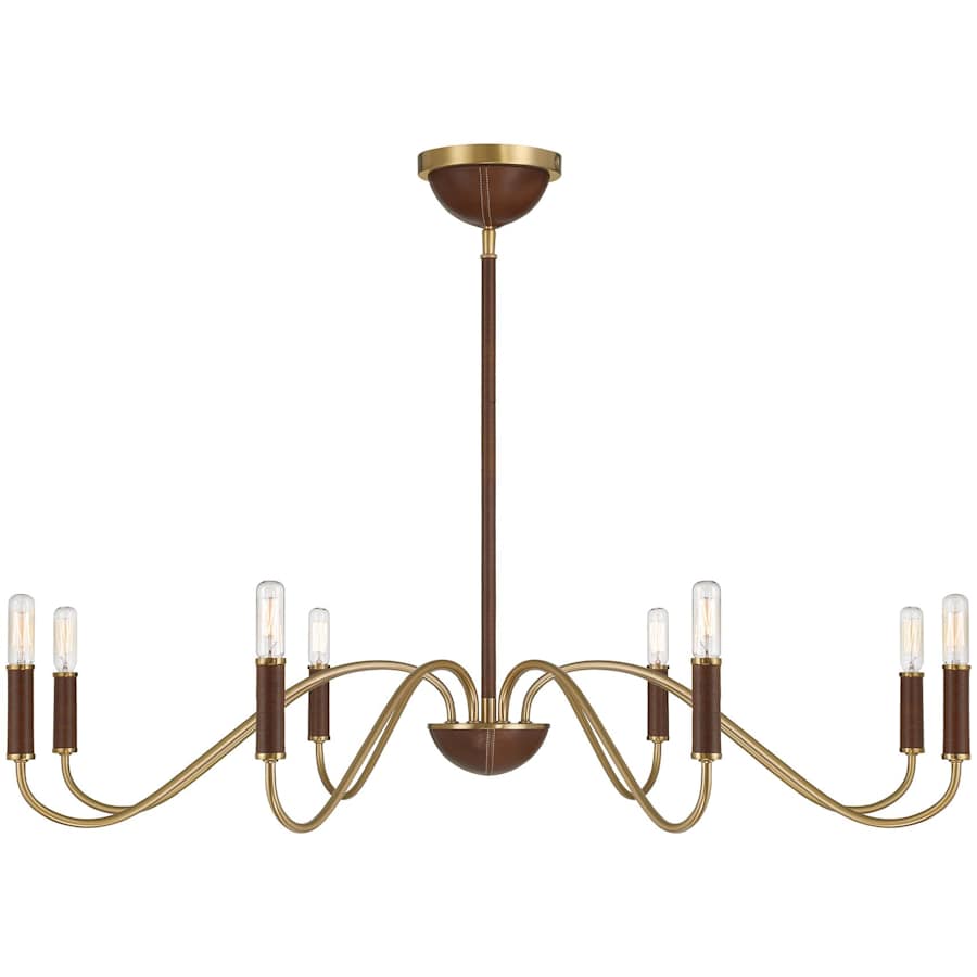 Savoy House Abeline 8 Light 39" Wide Candle Style Chandelier Warm Brass