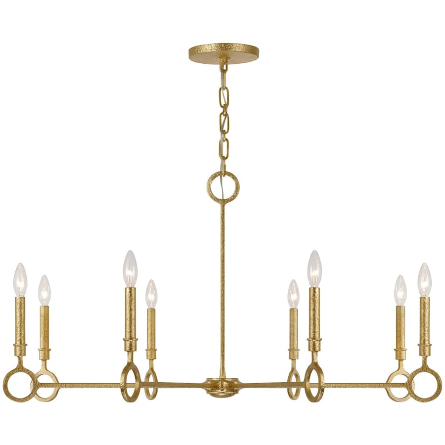 Savoy House Noah 8 Light 40" Wide Taper Candle Style Chandelier Gold Armory