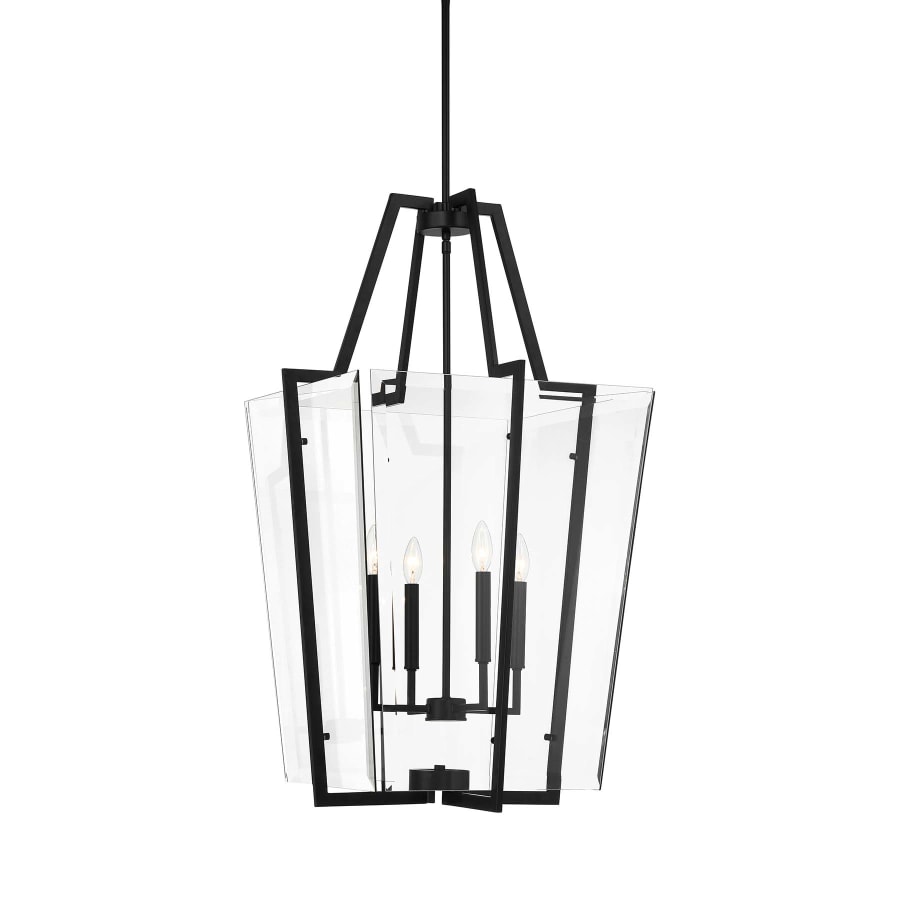 Savoy House Farell 4 Light 21" Wide Taper Candle Pendant Matte Black