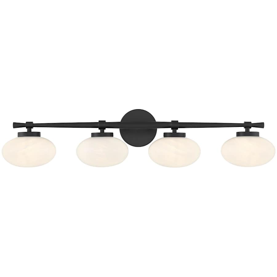 Savoy House Barrow 4 Light 34" Wide Vanity Light Matte Black