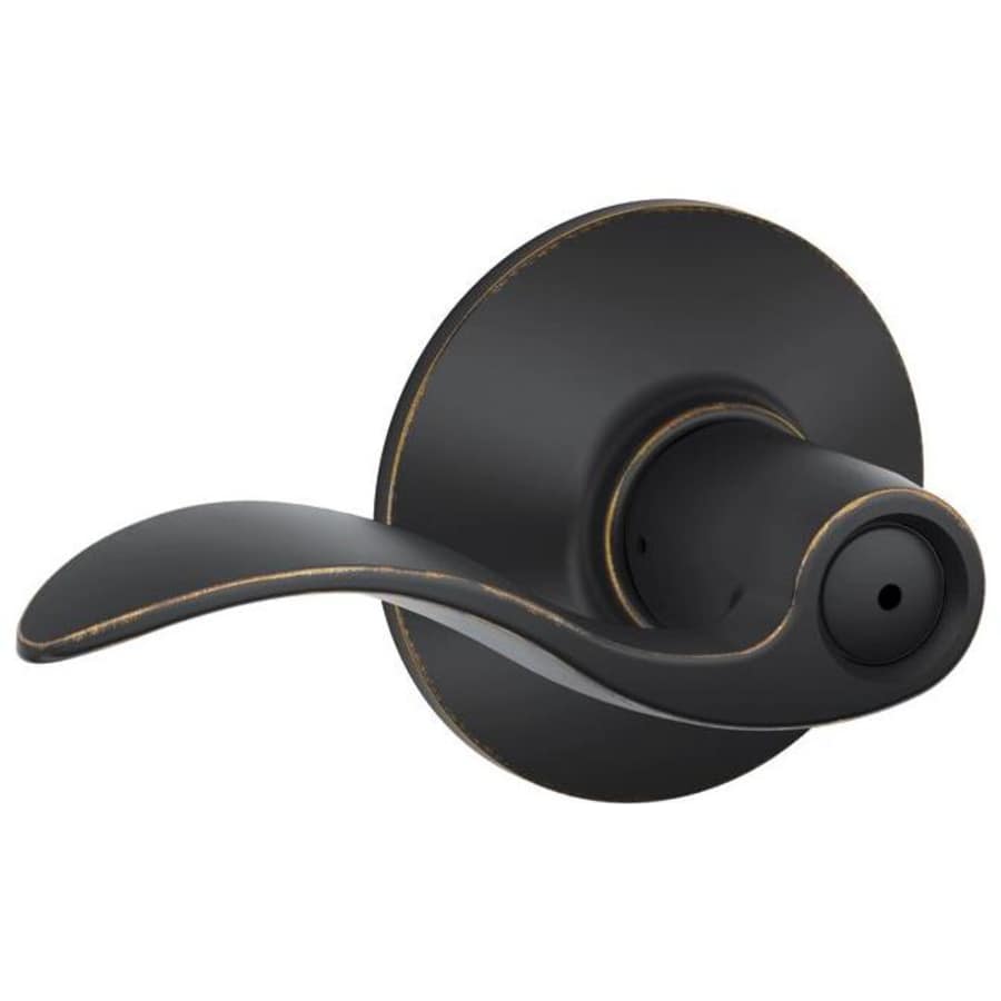 Schlage Accent Privacy Door Lever Set Aged Bronze
