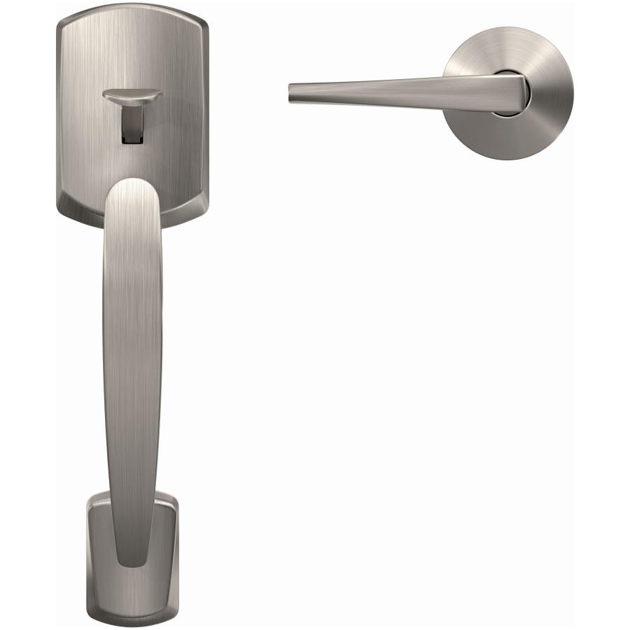Schlage-FC285-GRW-ELR-KIN-Satin Nickel Head On View