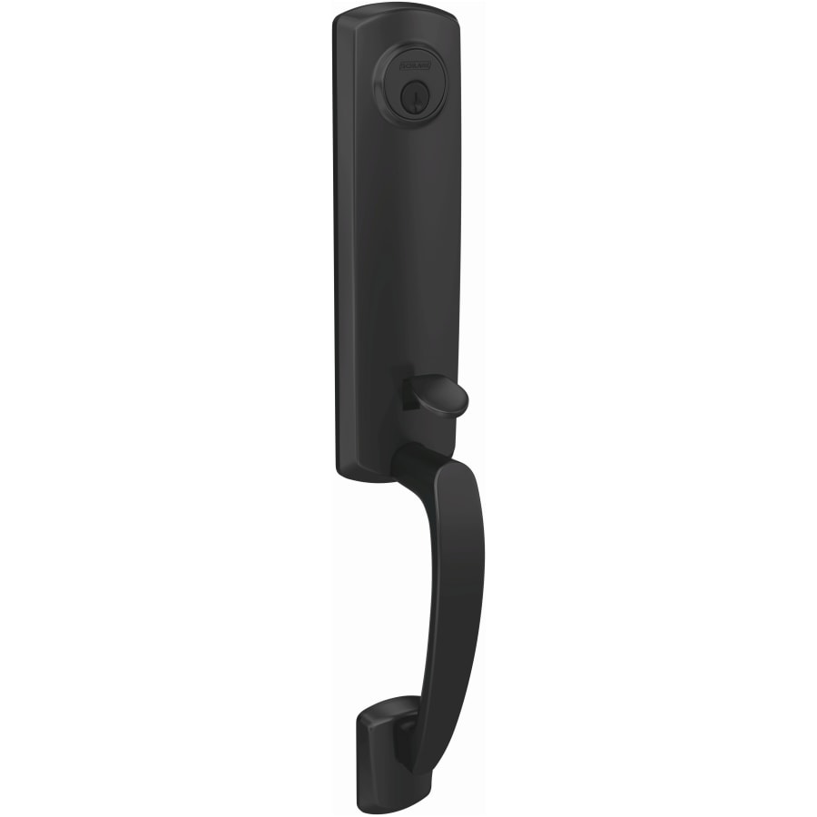 Schlage-FCT92-GRW-Matte Black Angled Left View