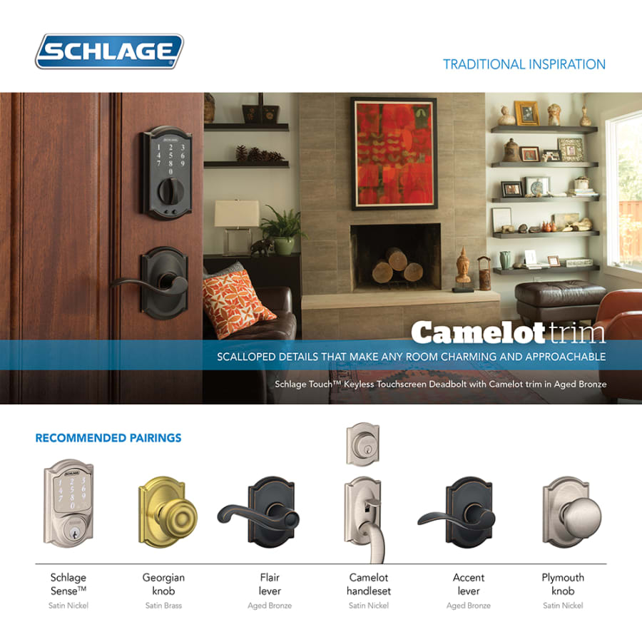 Schlage FE469NXCAM716ACCLH Connect Camelot Touchscreen