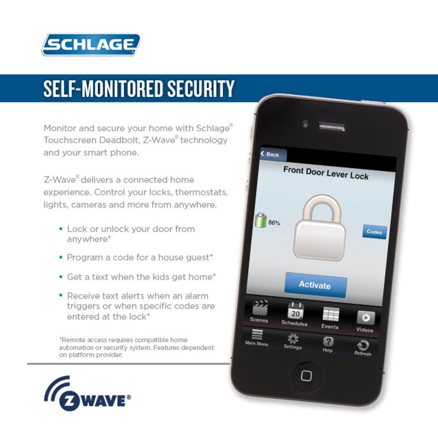 Schlage FE469NX-CAM-ACC-RH Z-Wave technology