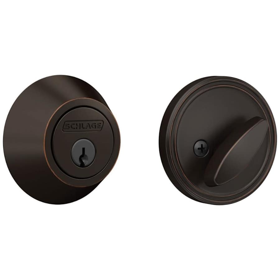 Schlage Single Cylinder Deadbolt (Formerly Dexter) Aged Bronze