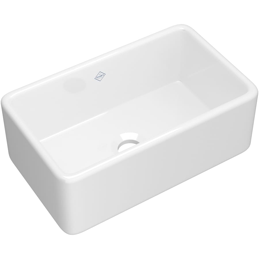 Shaws Shaker 30" Farmhouse Single Basin Fireclay Kitchen Sink White