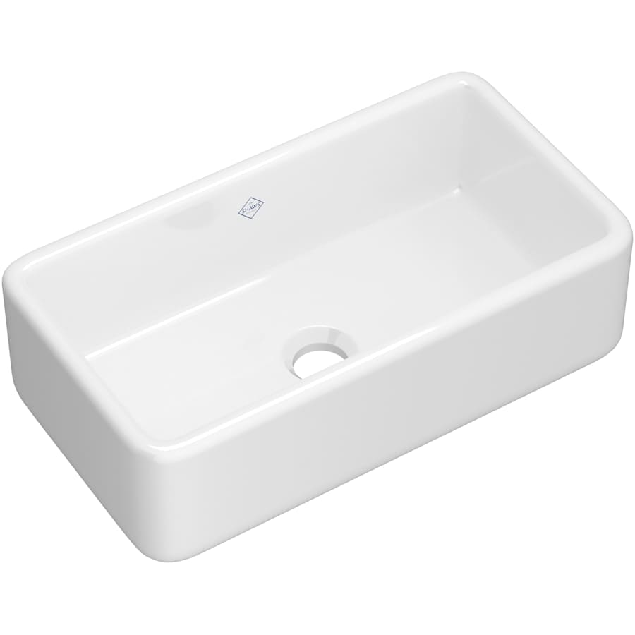 Shaws Lancaster 33" Farmhouse Single Basin Fireclay Kitchen Sink White