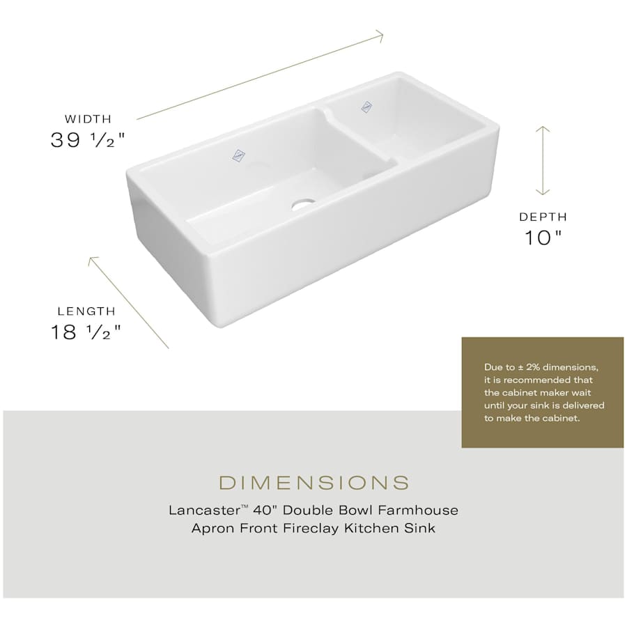 Shaws RC4019WH Lancaster 39-1/2