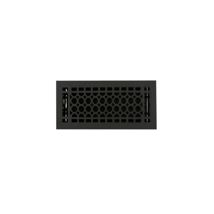 Signature Hardware Cast Iron Floor Register - 4" x 10" Black