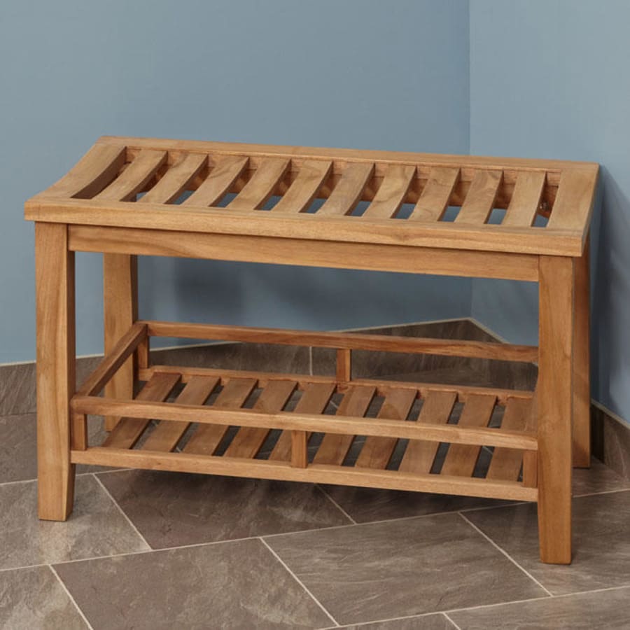 Signature hardware teak shower seat on sale