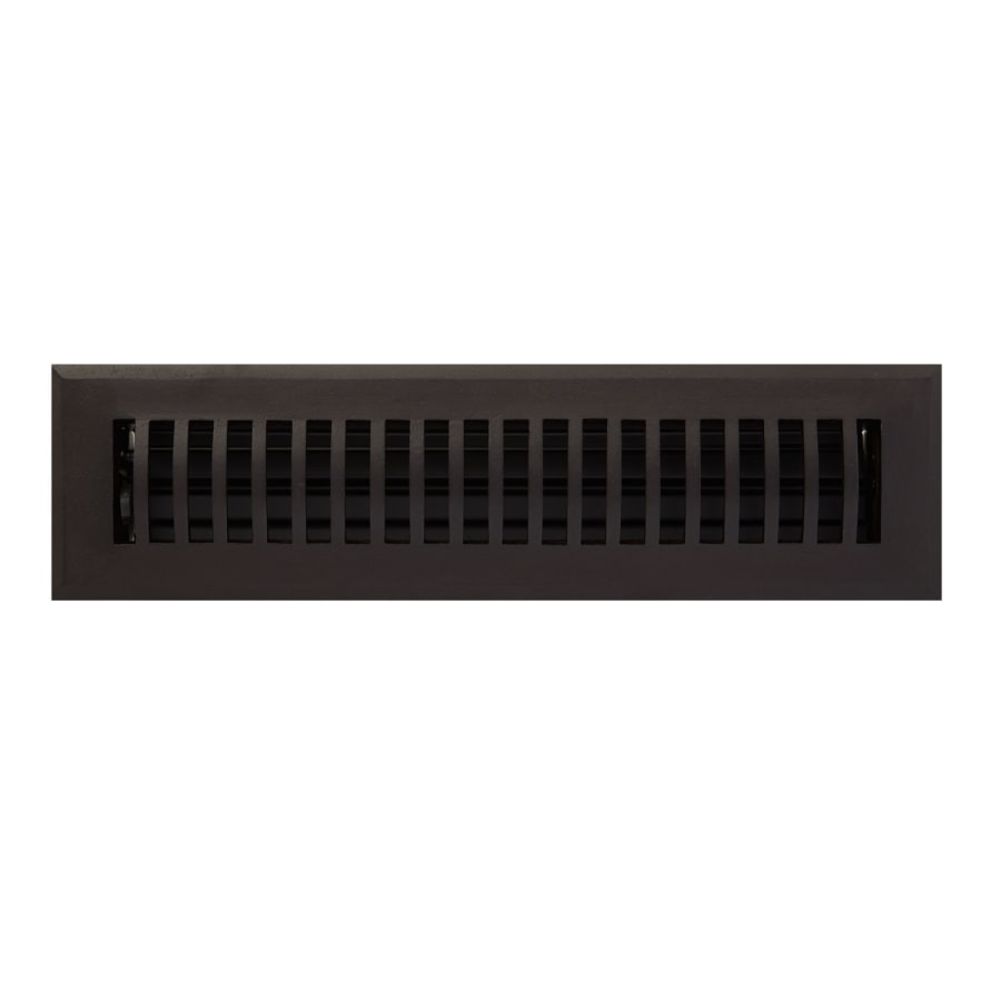 Signature Hardware Domed Bronze Floor Register - 2-1/4" x 14" (4" x 15-7/8" Overall) Bronze