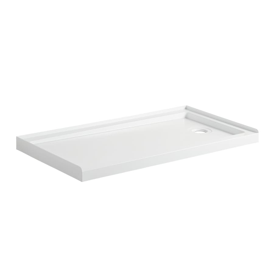 Signature Hardware 60" x 32" Rectangular Shower Base with Single Threshold and Right Drain White