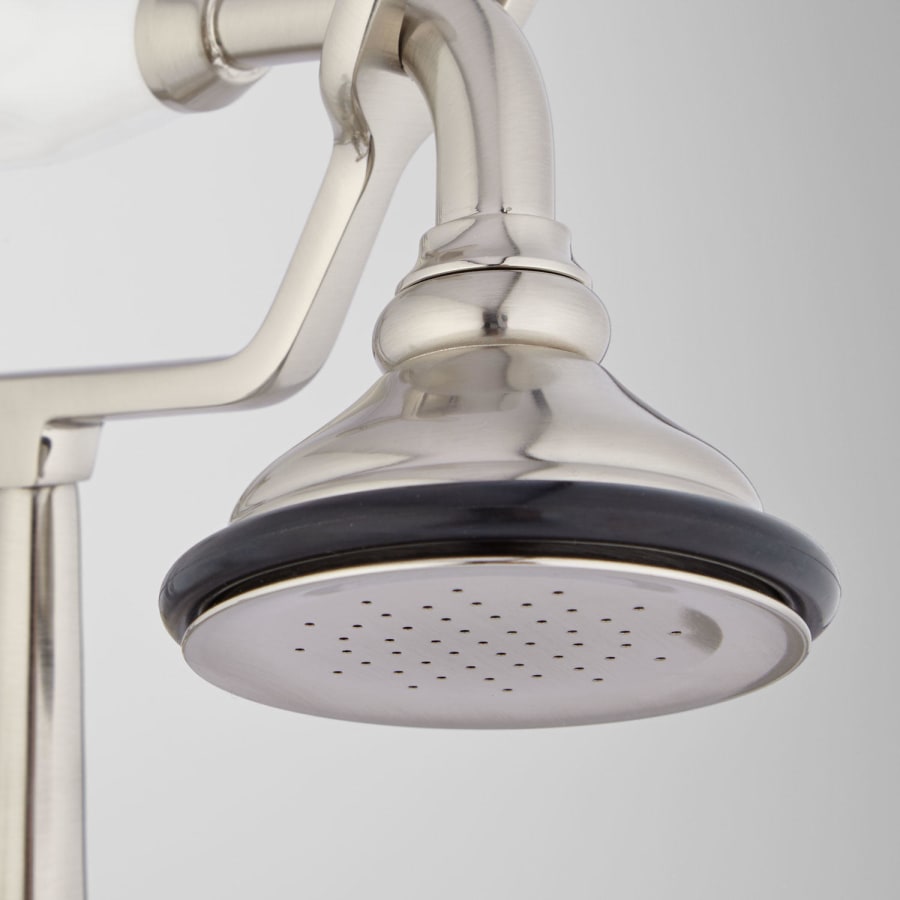 Römischer Badewannen-Füllanschluss Von Signature Hardware – 4-Loch Einbauventil Mit Praktischer Handbrause Für Decke Bis 38,1 Cm