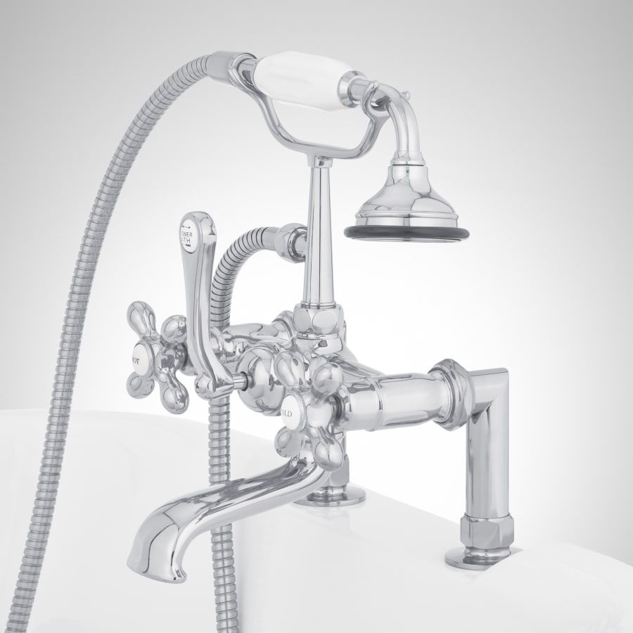 Signature Hardware 419393 Deck Mounted Tub Filler with Built