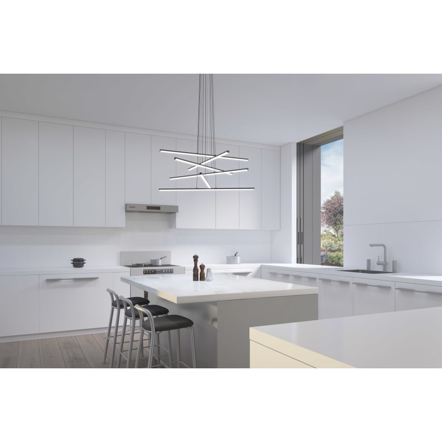 Sonneman 2766.25 Stix 40 Wide 6 Arm LED Chandelier Build