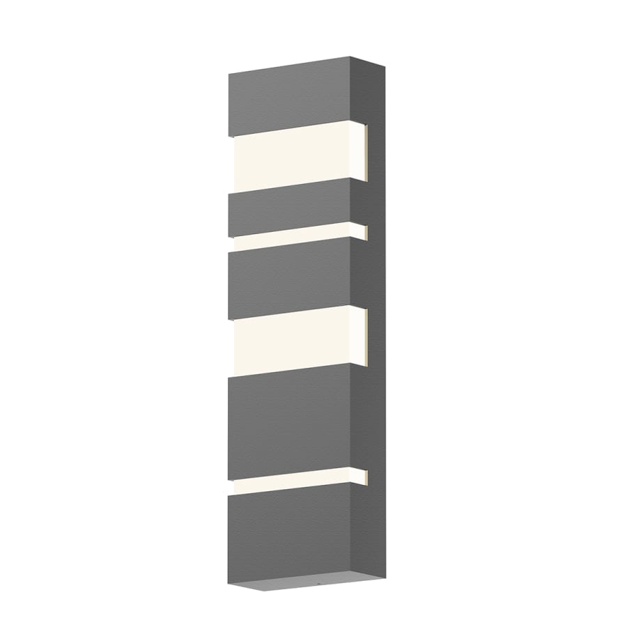 Sonneman Jazz Notes Single Light 21" High Integrated LED Outdoor Wall Sconce with White Diffusers - ADA Compliant Textured Gray