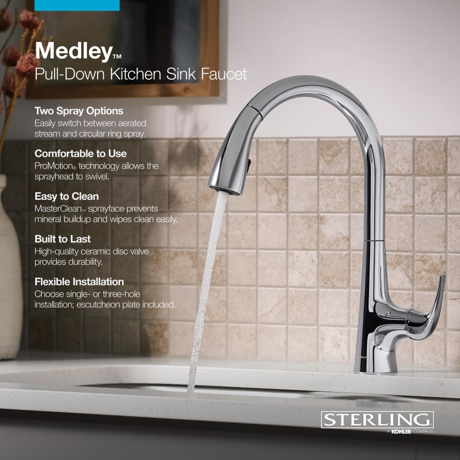 Sterling 24274-VS Medley 1.5 GPM Single Hole Pull Down