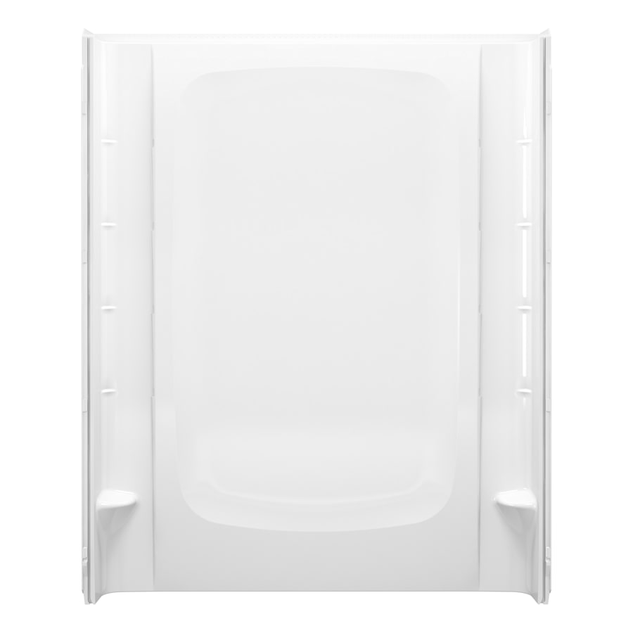 Sterling STORE+ Vikrell 60" x 72-1/2" Shower Back Wall with Integrated and Removable Storage White