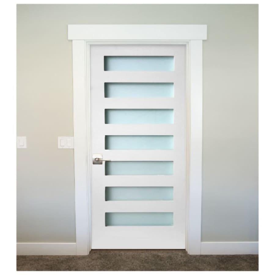 24 in. x 80 in. 7-Lite Satin Etch Primed Solid Core MDF Interior Door Slab 24 in. x 80 in. 7-Lite Satin Etch Primed Solid Core MDF Interior Door Slab