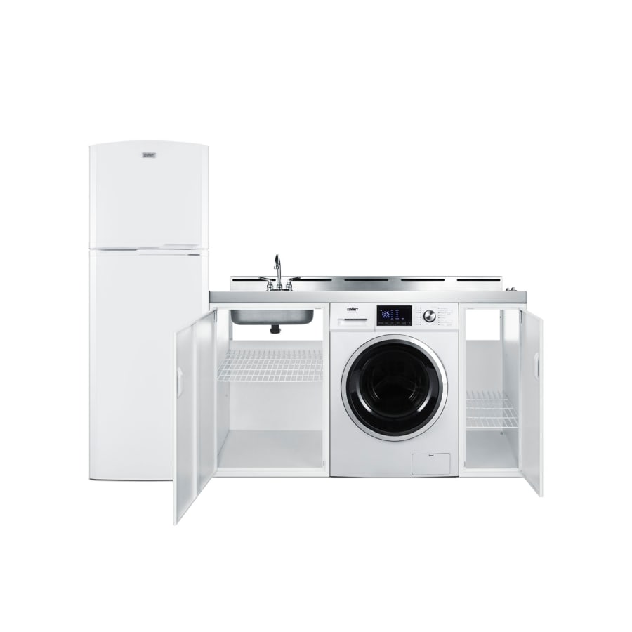 Summit ACKSPWD82 83 Wide All in One Kitchenette with Washer Dryer Combo