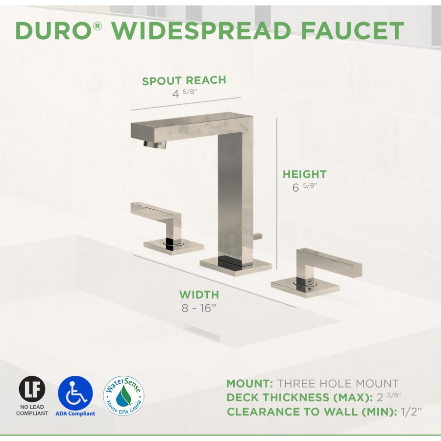 Duro Widespread Dimensions