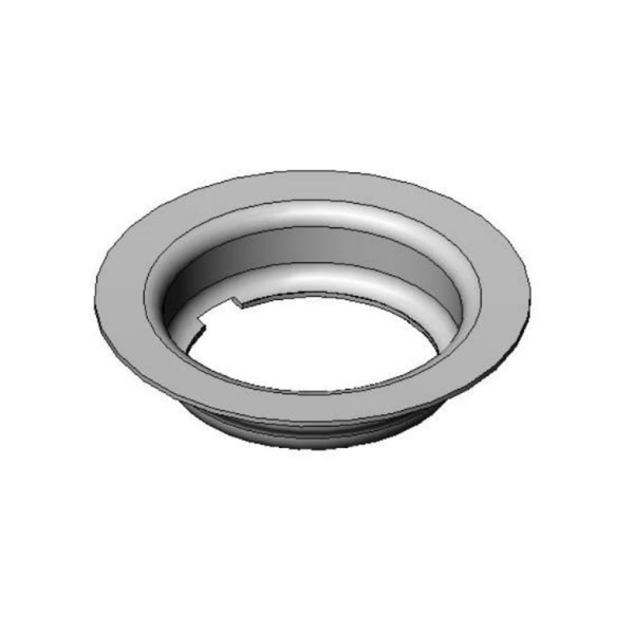 T and S Brass 3" Waste Drain Face Flange, Stainless Steel Polished Chrome