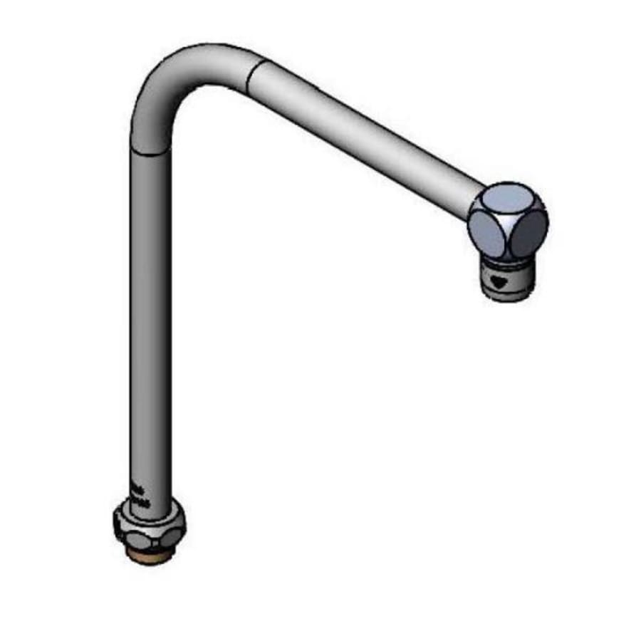 T and S Brass B-0318-03 High-Arc Swivel Gooseneck with Cube Style Aerator Outlet (2.2 GPM) Polished Chrome