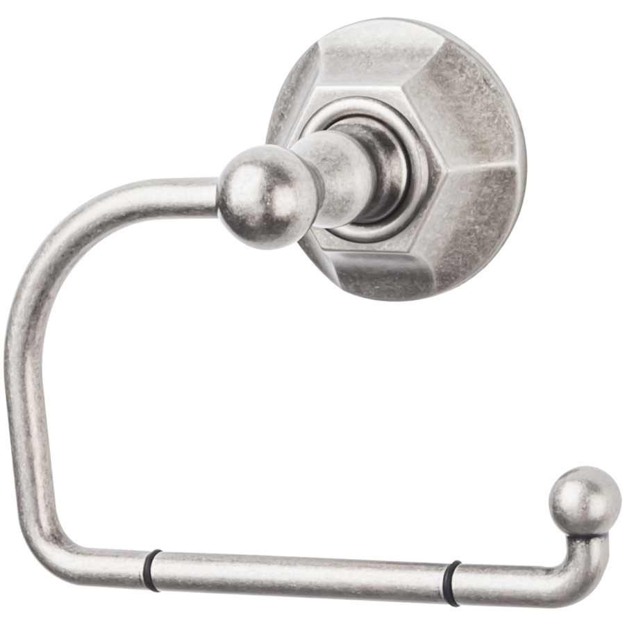Top Knobs Edwardian Bath Tissue Hook Hex Backplate Antique Pewter