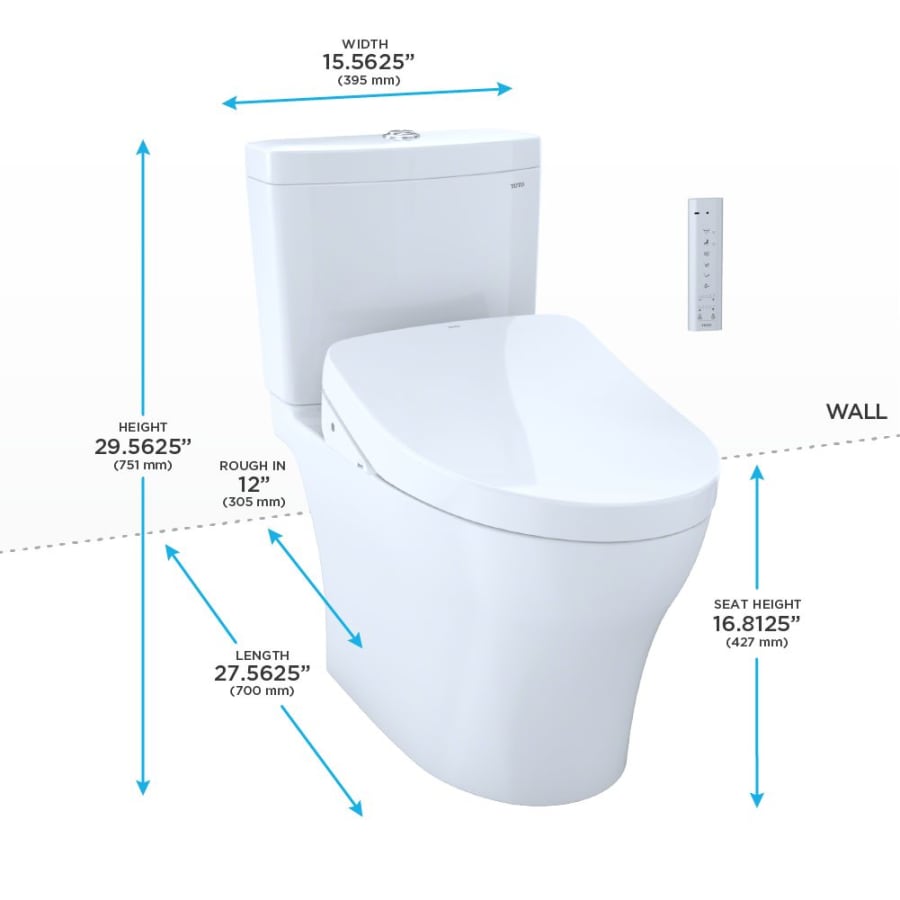 TOTO MW4463046CEMFGA#01 Aquia 0.8/1.28 GPF Dual Flush Two