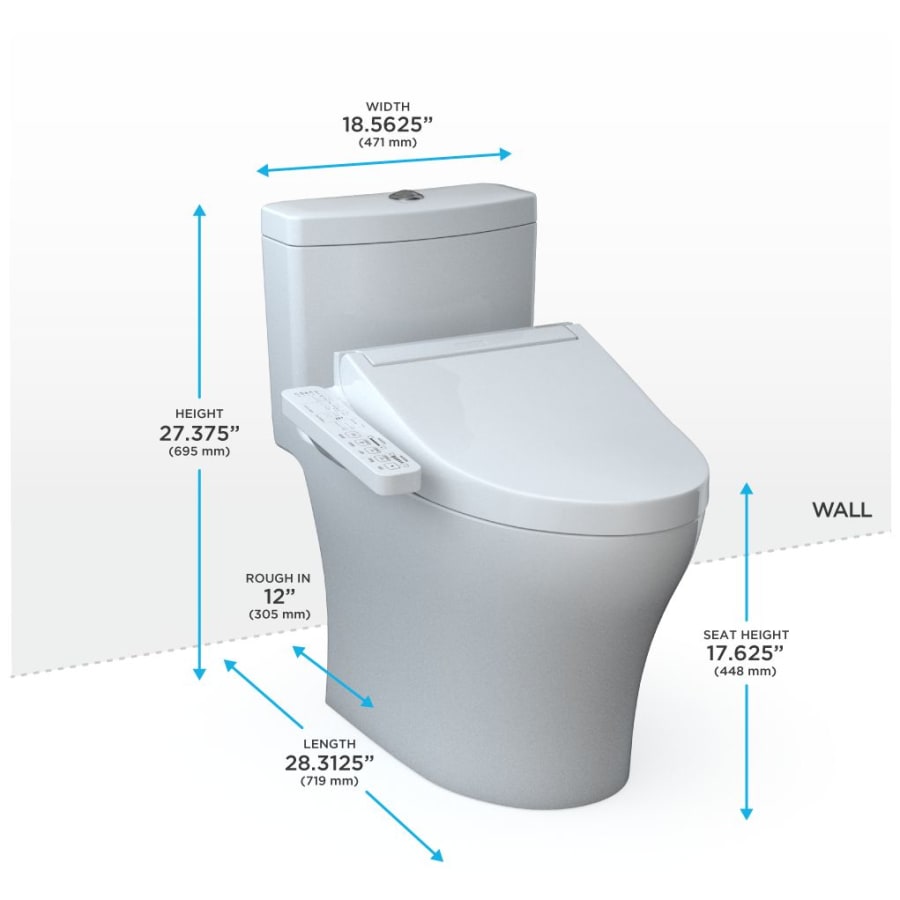 TOTO MW6463074CEMFGN#01 Aquia IV 0.9 / 1.28 GPF Dual Flush
