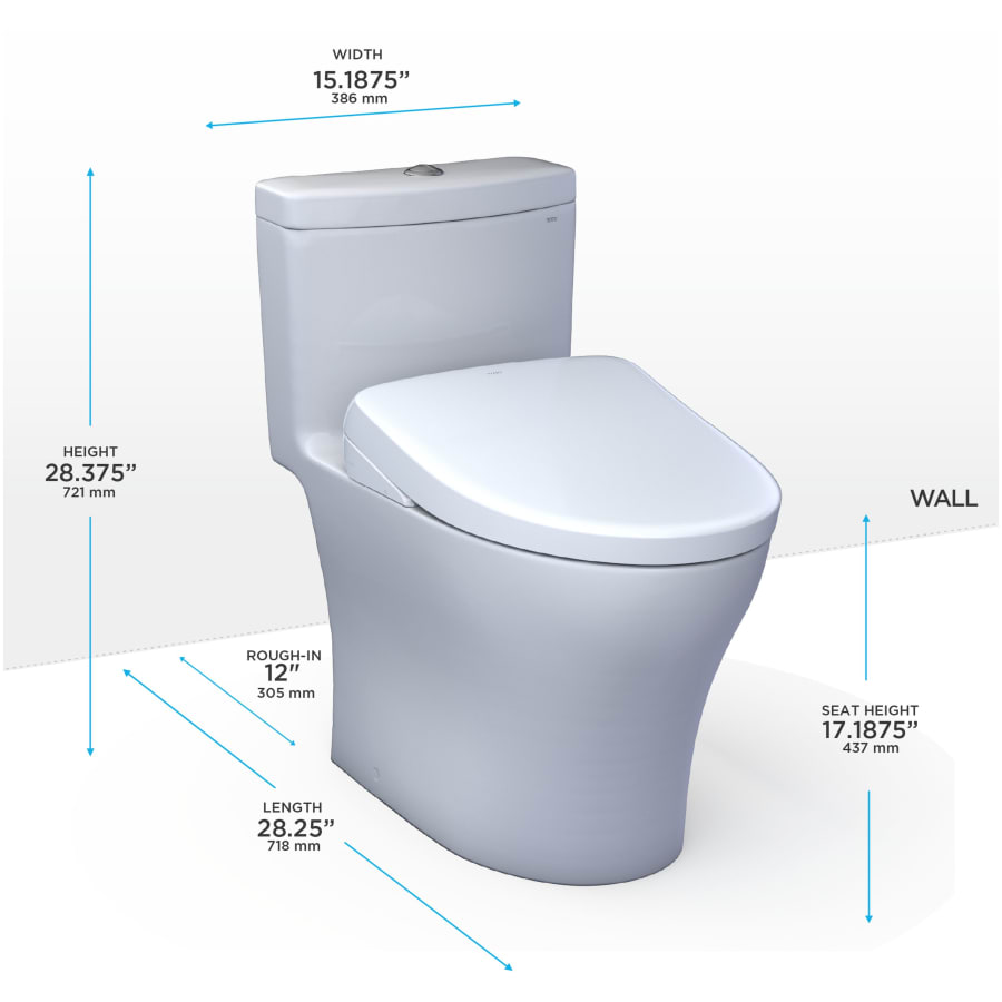 TOTO MW6464726CEMFGN#01 Aquia IV 0.9 / 1.28 GPF Dual Flush One