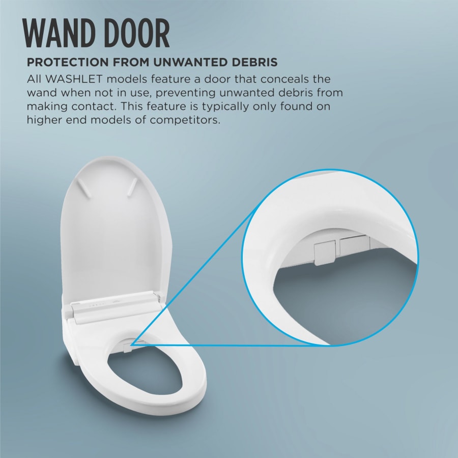 TOTO SW3084#01 C5 Elongated Soft Close Bidet Seat | Build.com