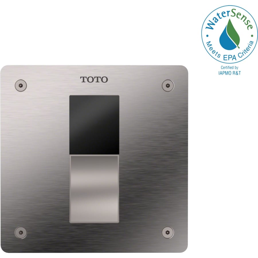 TOTO ECO POWER 1 GPF Electronic Wall Mounted Toilet Flushometer for 1-1/2" Rear Spud Stainless Steel
