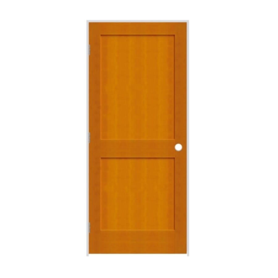 Trimlite 28" by 80" 2-Panel Shaker Right Handed Interior Prehung Passage Door with Brushed Chrome Hinges and 4-9/16" Door Jamb Douglas Fir