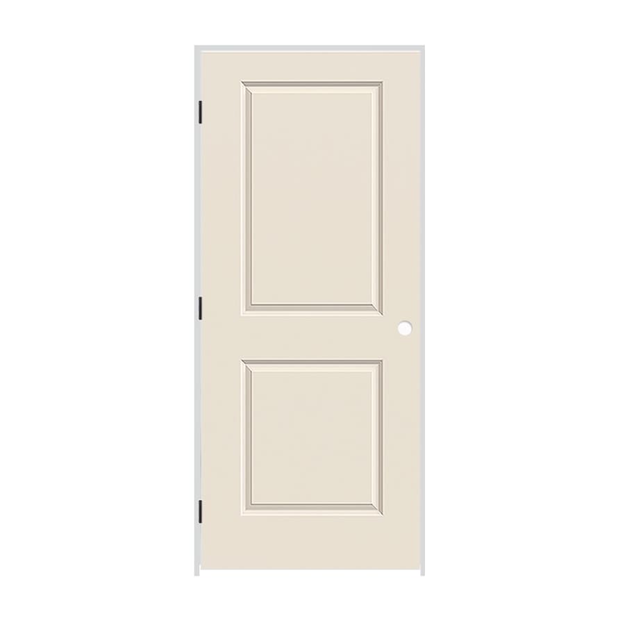 Trimlite 28" x 80" Primed 2-Panel Carrera Molded Hollow Core 4-9/16" Jamb Right Hand Prehung Door with Oil Rubbed Bronze Hinges Primed