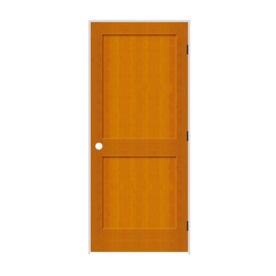 Trimlite 30" by 80" 2-Panel Shaker Left Handed Interior Prehung Passage Door with Black Hinges and 6-9/16" Door Jamb Douglas Fir